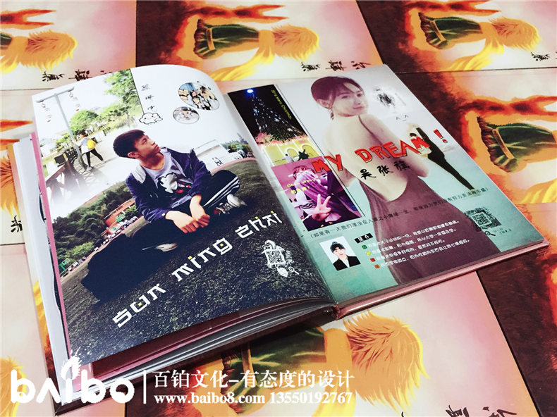 中學(xué)畢業(yè)紀(jì)念冊(cè)設(shè)計(jì)-初中畢業(yè)相冊(cè)-高中同學(xué)錄制